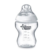 Tommee Tippee Closer to Nature Clear Baby Bottle 260 mL. (White)